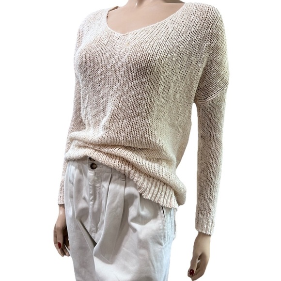 Essentials Cream V neck Sweater - Picture 2 of 16
